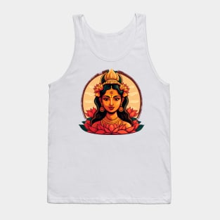 Divine lady goddess artistic graphic stylized sacred feminine Tank Top